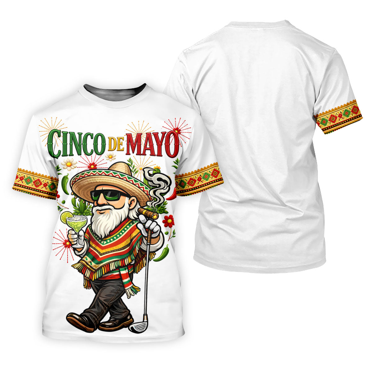 Margarita Man Cinco De Mayo Celebration White Golf Shirt, Fiesta Theme Golf Shirt For Women