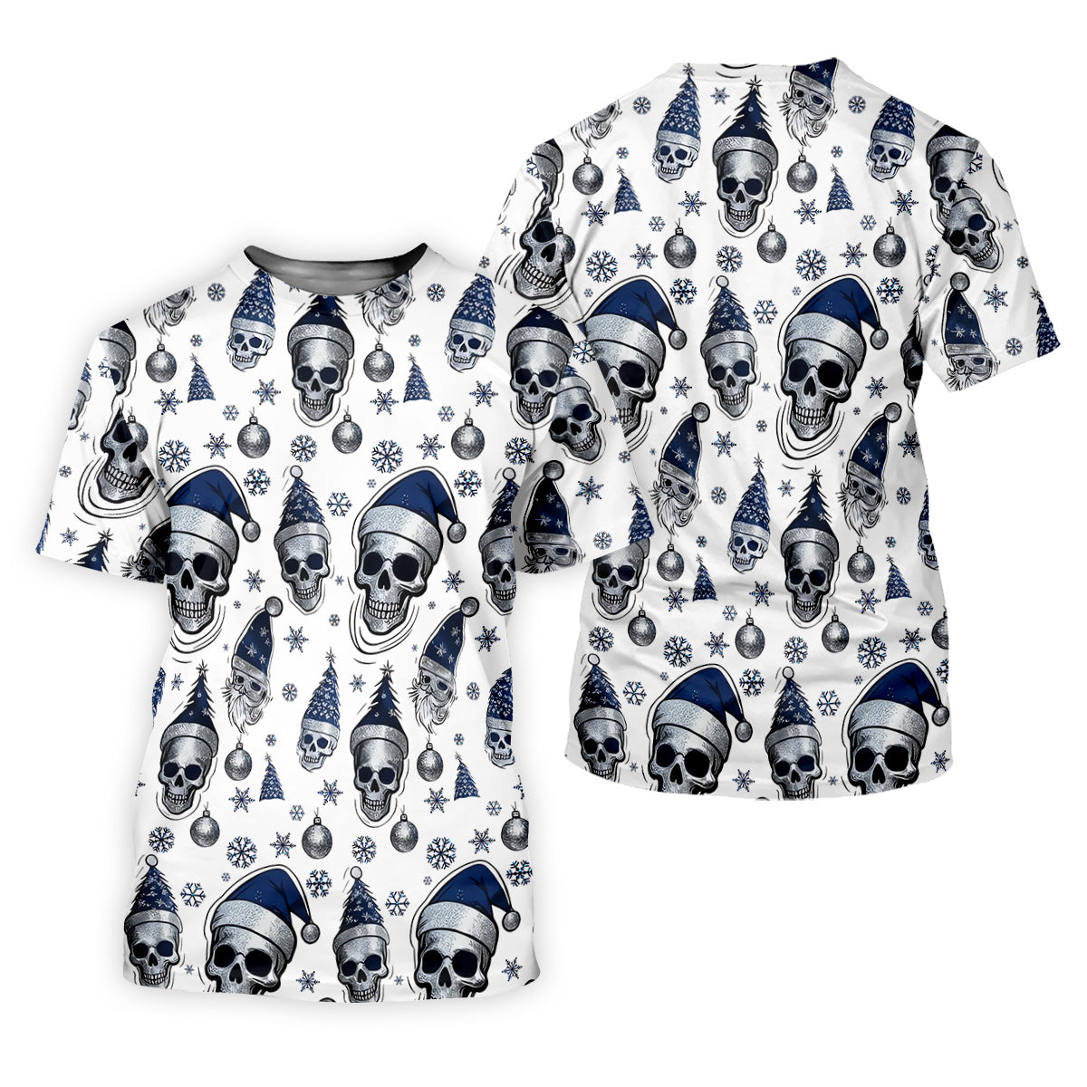 Vintage Skull Christmas Golf Shirt, White Polo Women, Cool Golf Gift, Ladies Golf Shirts, Golfing Apparel