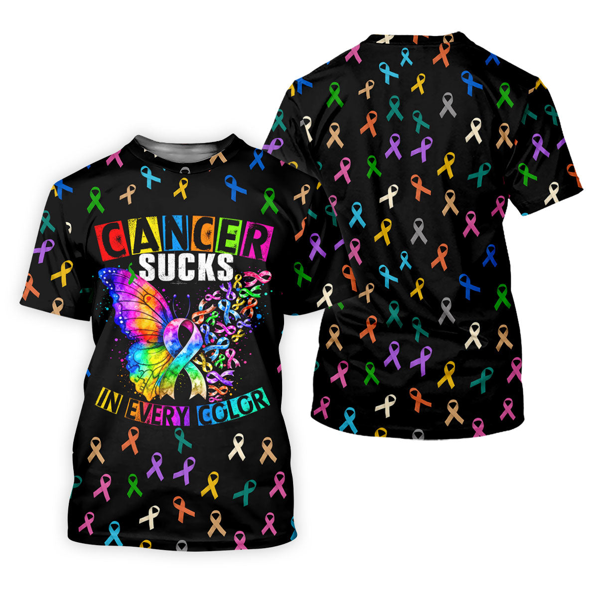 Cancer Sucks In Every Color Breast Cancer Polo Shirt, Women’s Golf Polo, Ladies Golf Top