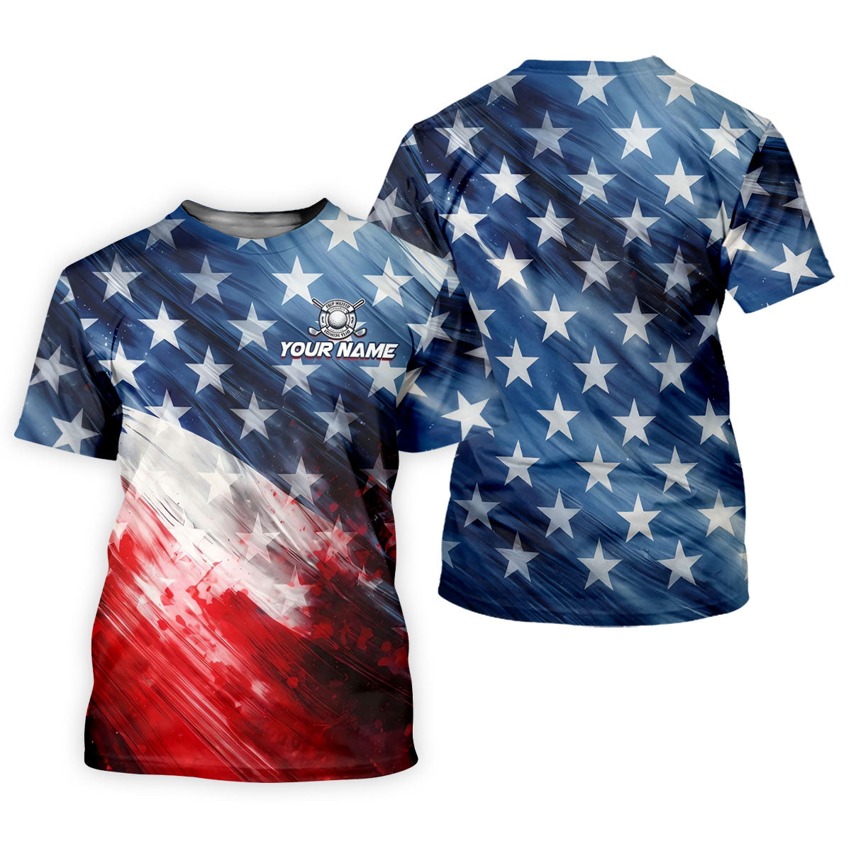 Red White Blue Gradient Art 4th Of July Patriotic Golf Shirt, 250 Years Golf Shirt For Women