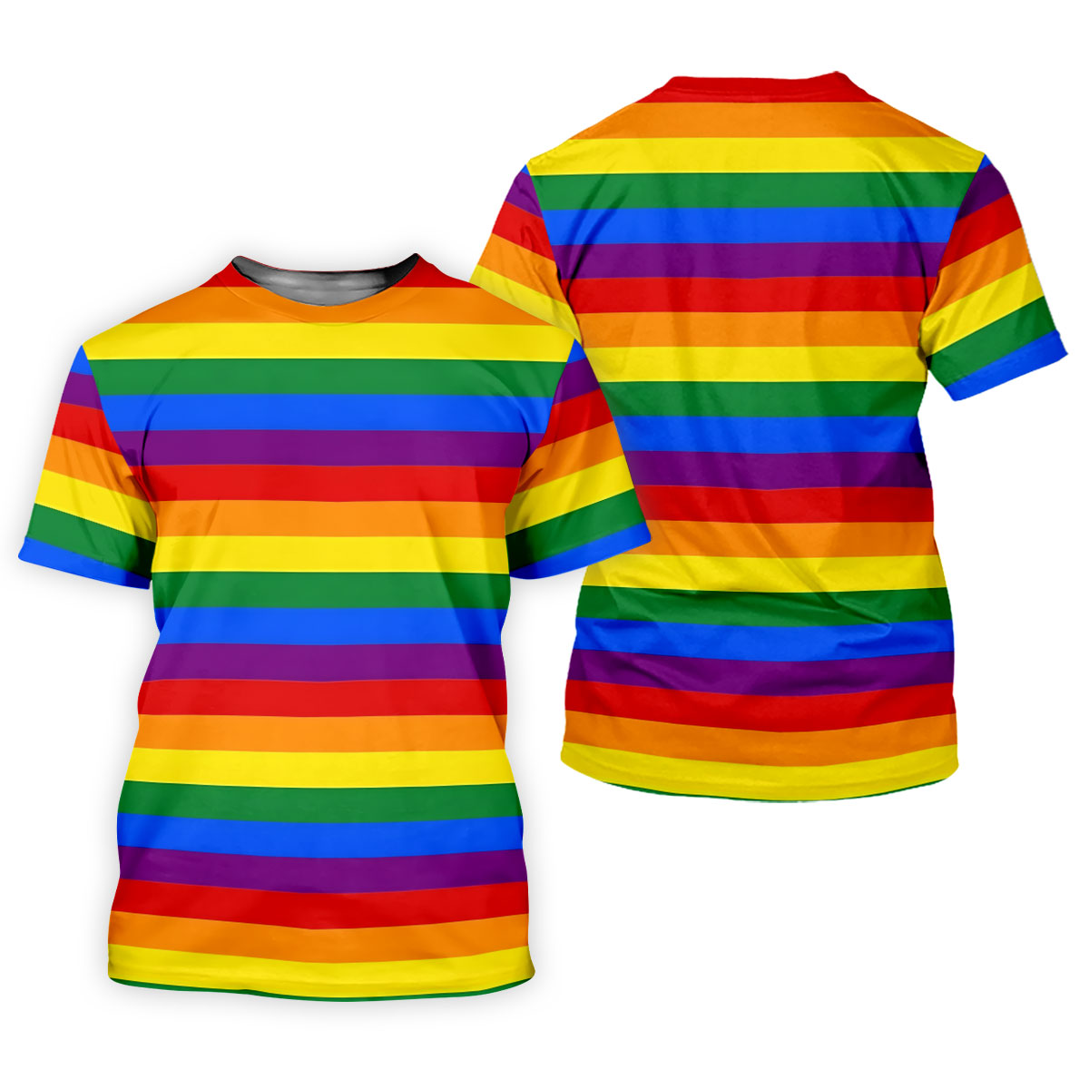 LGBT Rainbow Flag Golf Tops For Men, Gay Pride Month Celebrate Golf Shirts For Men
