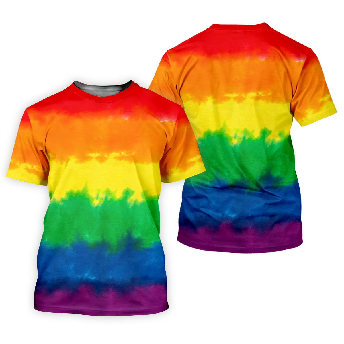 LGBT Rainbow Pride Month Celebrate Tie-Dye Print Ladies Golf Tops, Pride Colors Golf Shirt For Women