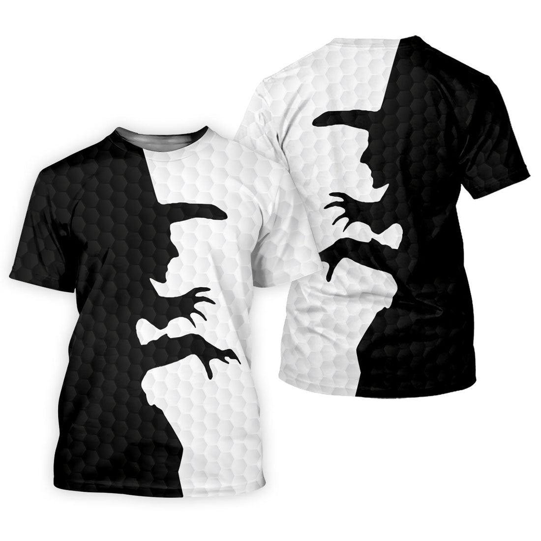 Witch Silhouette Halloween Golf Polo Shirt, Ladies Golf Tops, Golf Shirts For Women