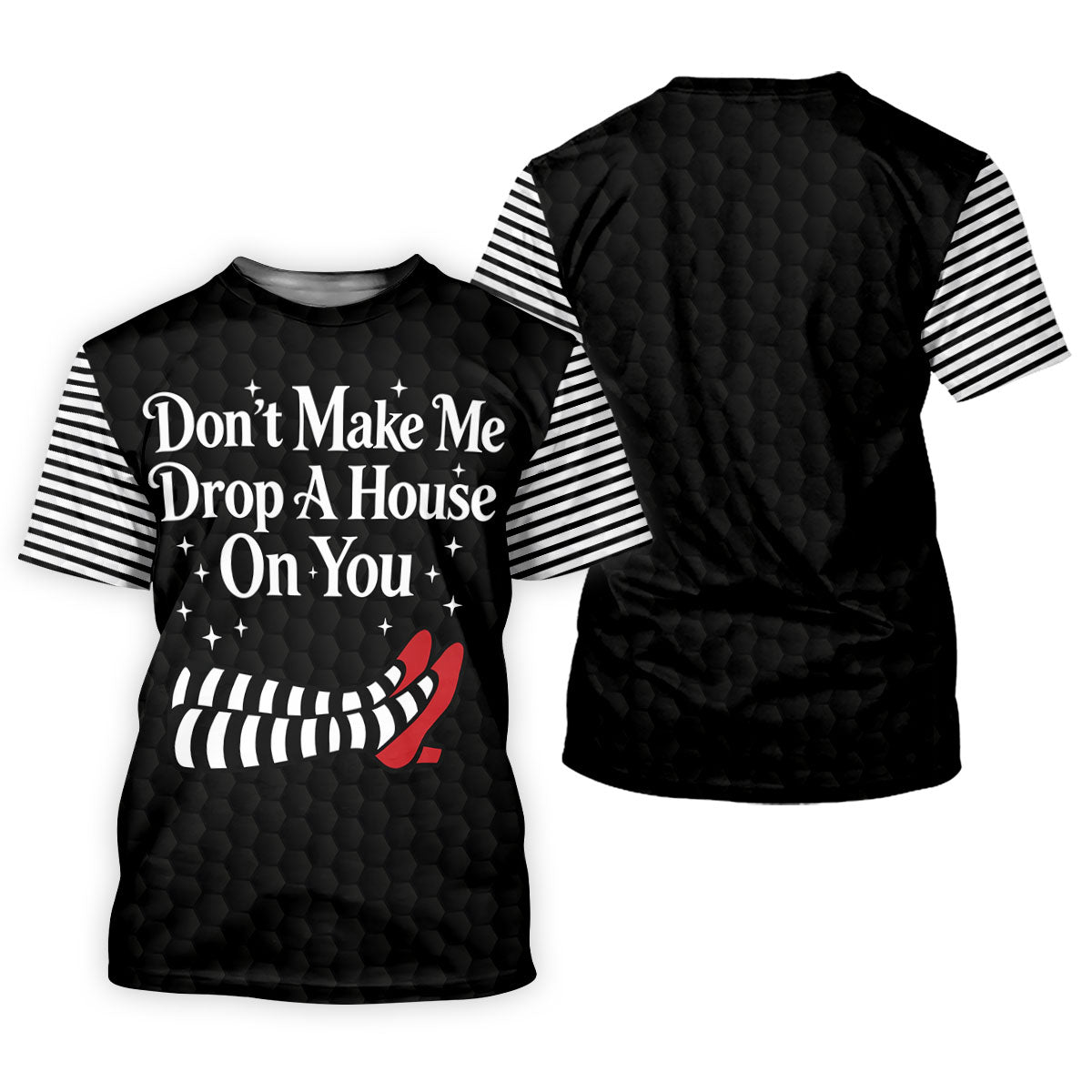 Don't Make Me Drop A House On You Polo Shirt, Halloween Golf Shirt, Mens Golf Apparel