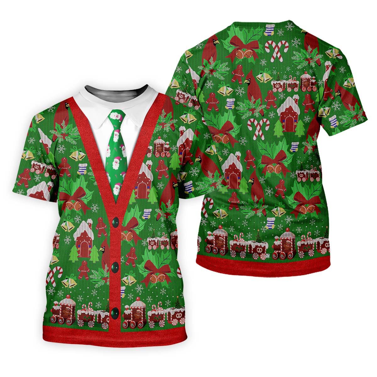 Christmas Pattern Fun Golf Shirts For Men, Christmas Golf Shirt, Unique Gift For Golfer, Polo Shirts For Men