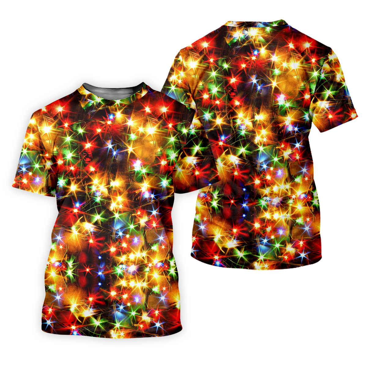 Colorful Christmas Lights Women's Golf Tops, Christmas Golf Shirt, Ladies Golf Polos, Golf Gift For Ladies