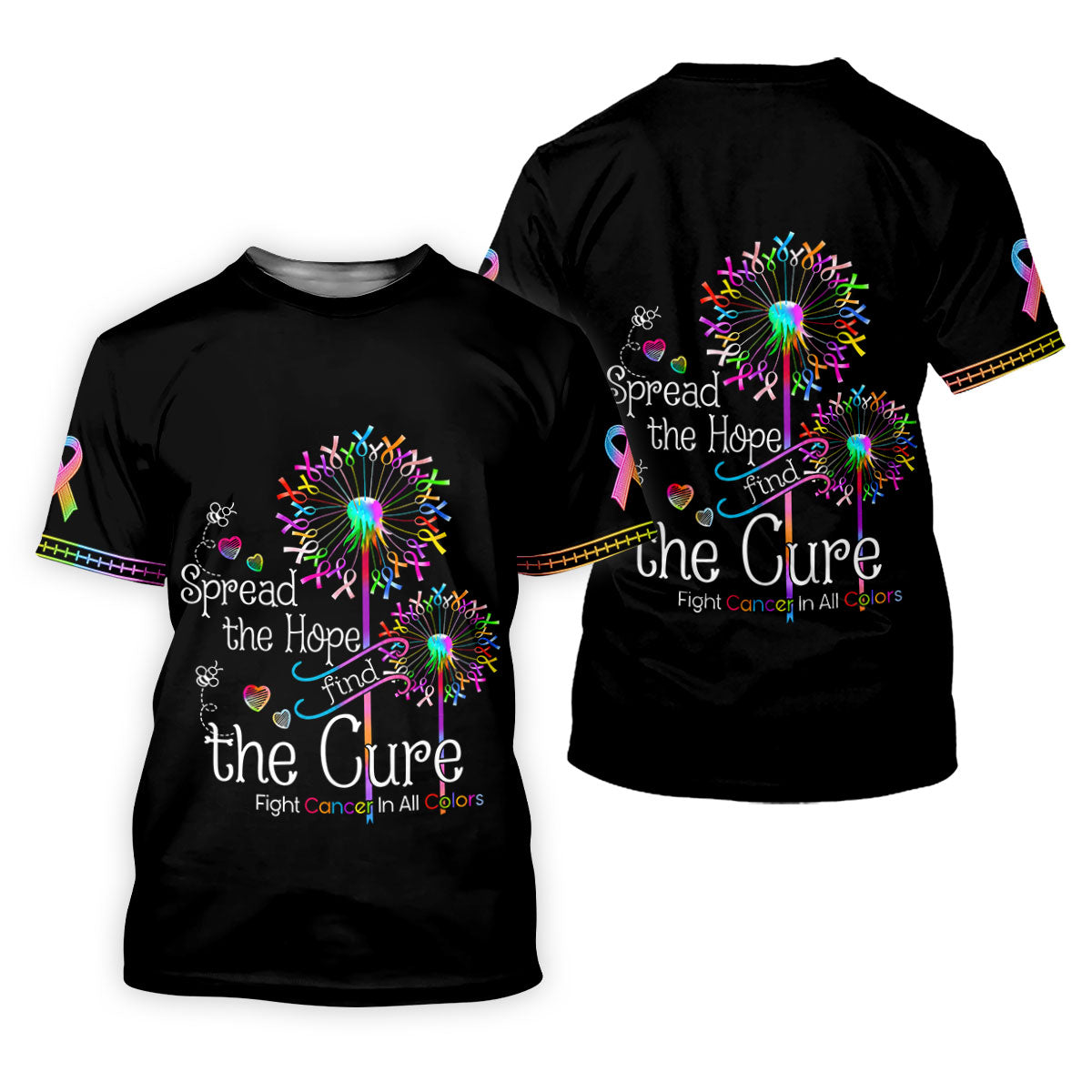 Spread The Hope Find The Cure Breast Cancer Awareness Golf Polo Shirt, Golf Shirts For Men