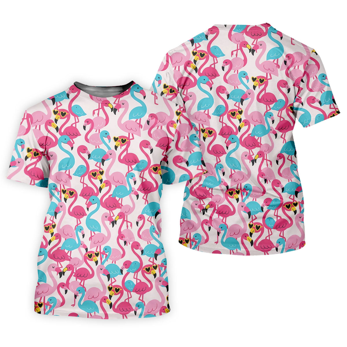 Funny Pink Flamingo Pattern Polo Golf Shirt, Mens Golf Polo, Golf Shirts For Men