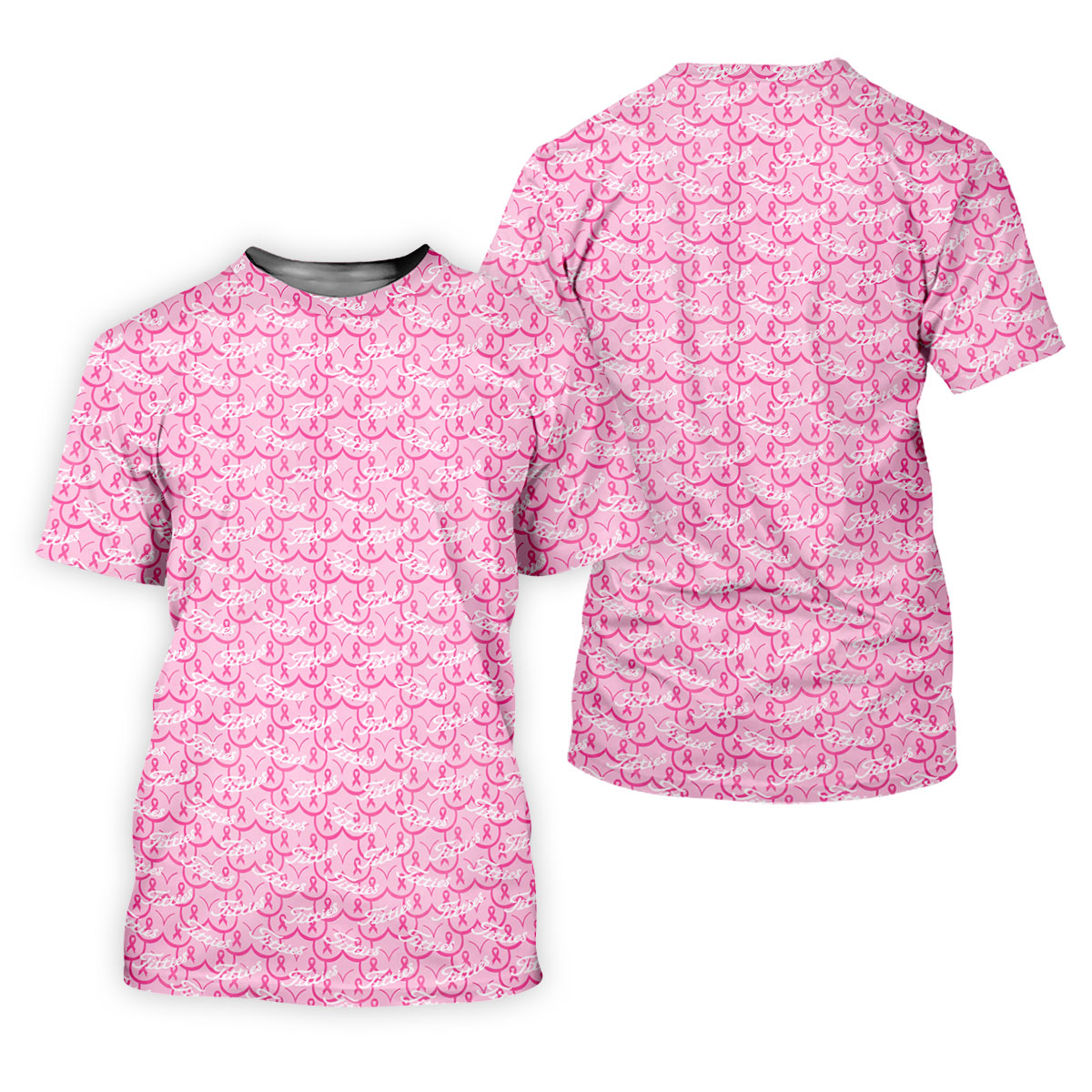 Titties Pink Ribbon Breast Cancer Polo Shirt, Golf Tops For Women, Printed Golf Shirt