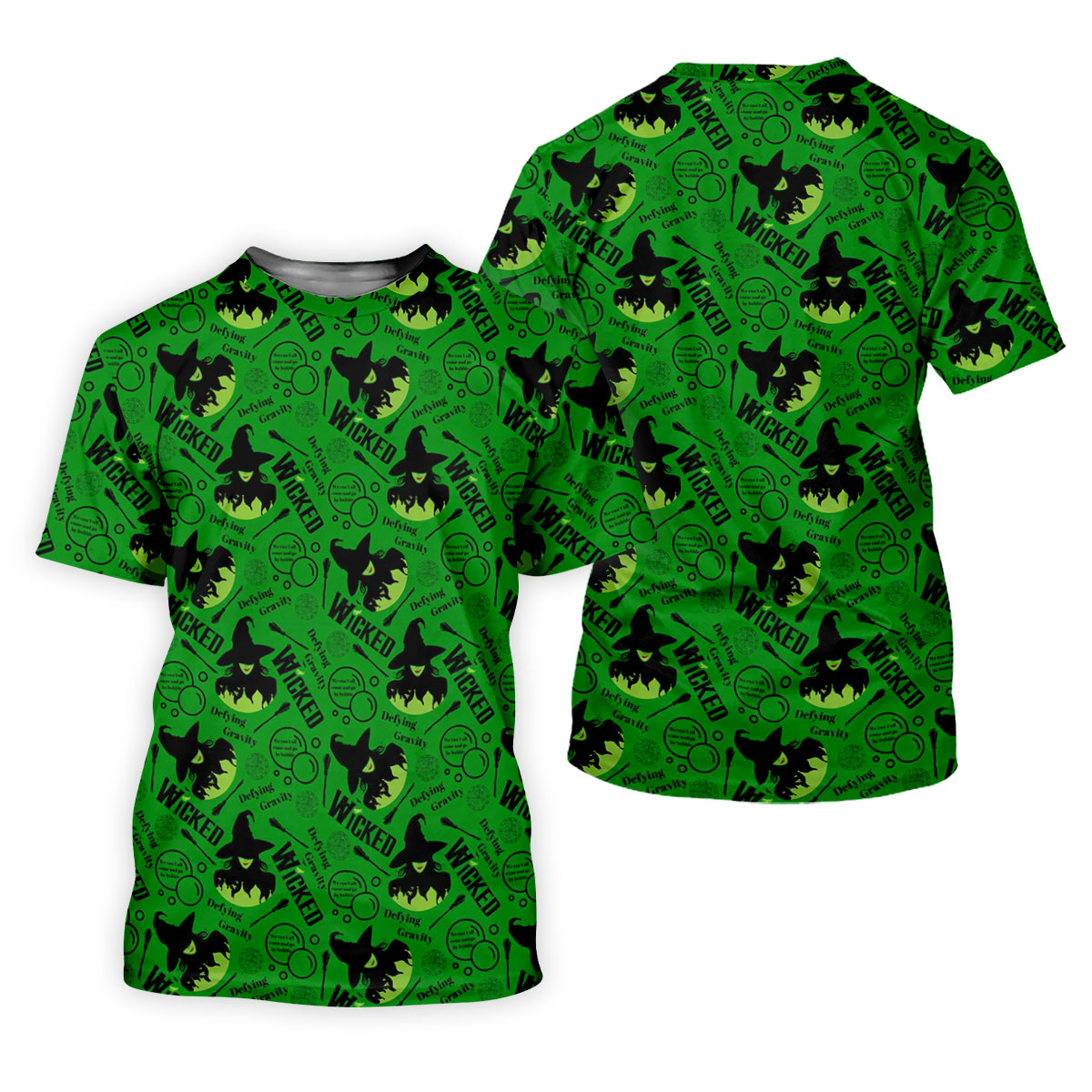 Green Witch Bubble Pattern Halloween Polo Shirt, Polo Shirts For Men, Men's Golf Shirt