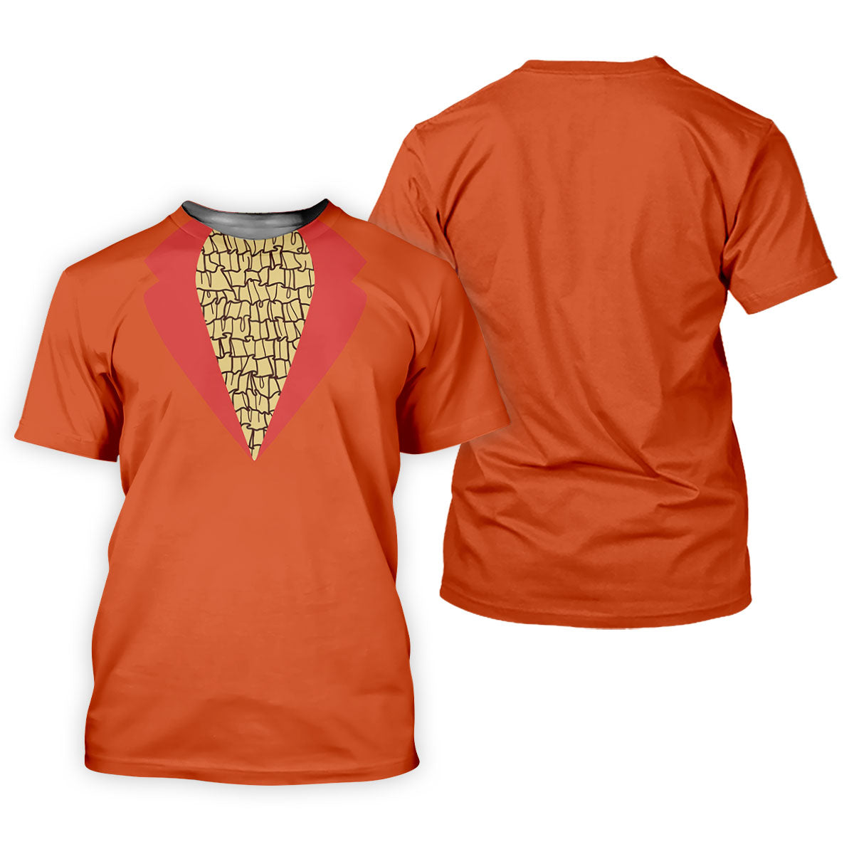 Orange Tuxedo Fun Women's Golf Shirts, Retro Golf Shirt, Ladies Golf Tops