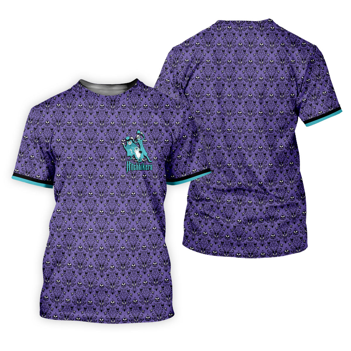 Hitchhikers Horror Character Golf Polo Shirt, Mens Golf Polo, Halloween Shirts For Men