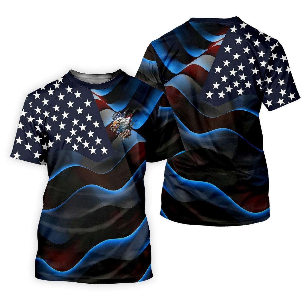 Gradient Stripes And Stars Patriotic 4th Of July Golf Shirt, 250 Years Golf Shirts For Men