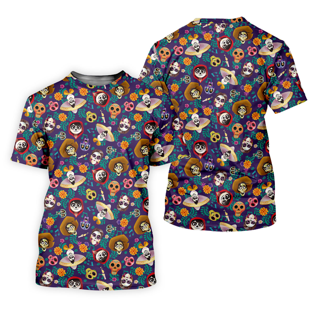 Day Of The Dead Sugar Skull Halloween Golf Polo Shirt, Golf Tops For Women, Ladies Golf Top