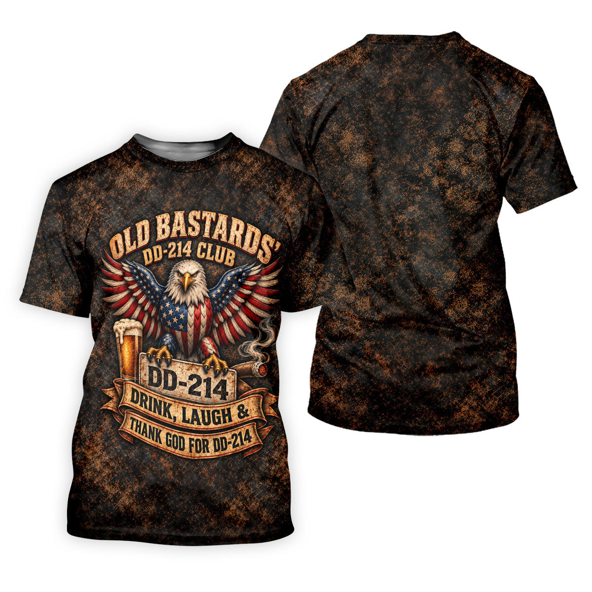 Old Bastards DD-214 Club Eagle Golf Polo Shirt, Veterans Day Shirt, Mens Golf Shirts