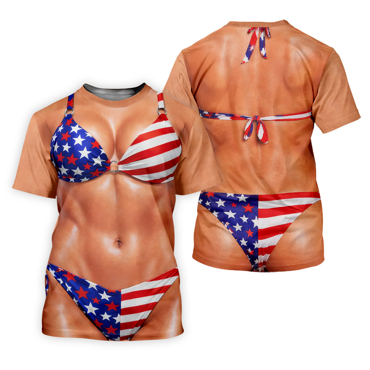 Naughty Fun USA Patriotic 4th Of July Ladies Golf Shirts, 250th Anniversary Golf Shirt For Women