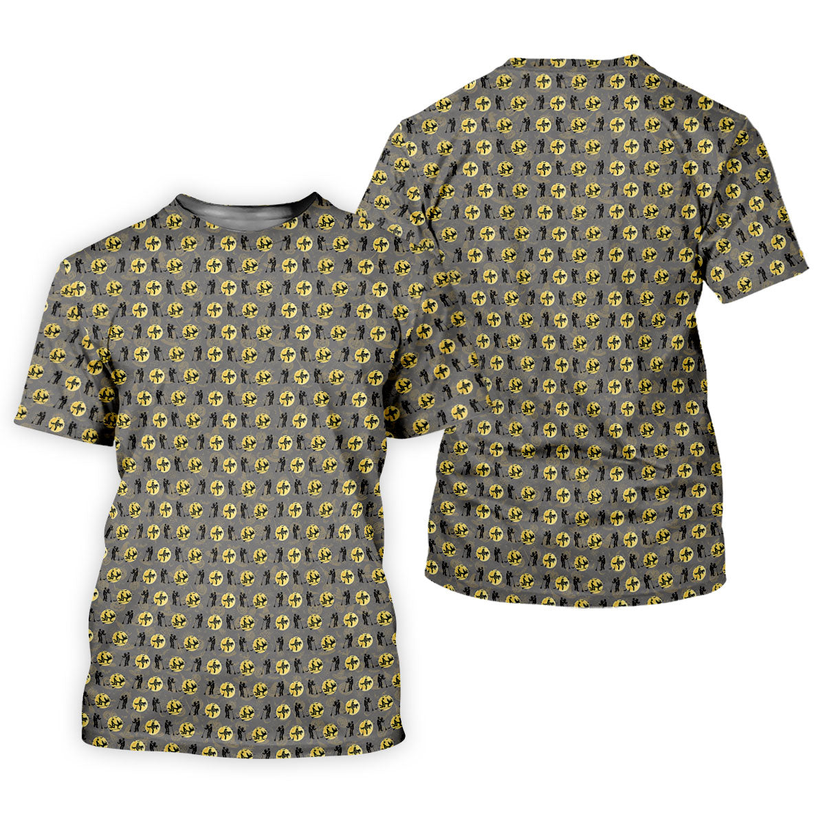 Halloween Horror Character Golf Pattern Polo Shirt, Ladies Golf Shirt, Golf Tops For Women