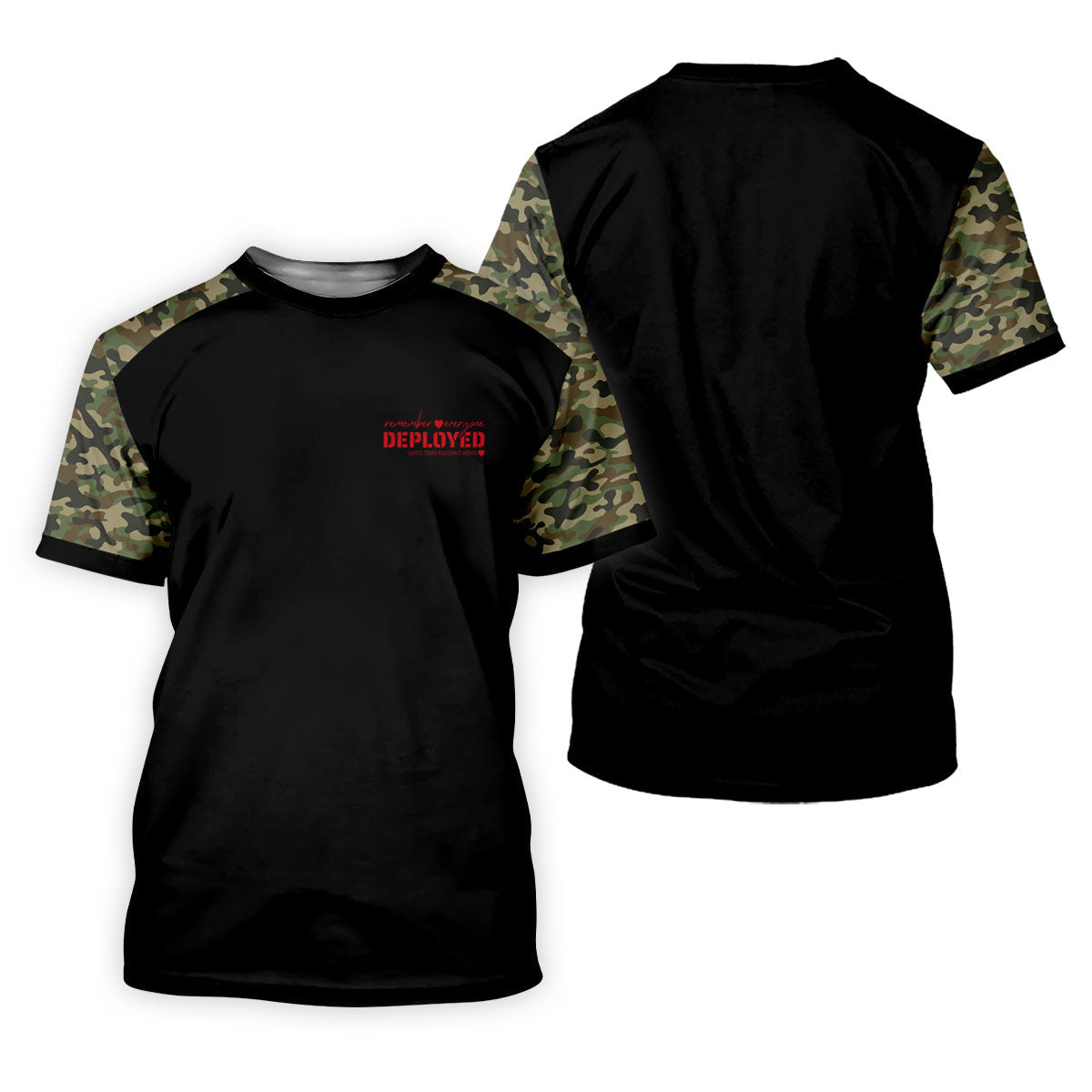 Remember Everyone Deployed Camo Black Patriotic 4th Of July Golf Shirt, 250th Anniversary Golf Shirts For Men