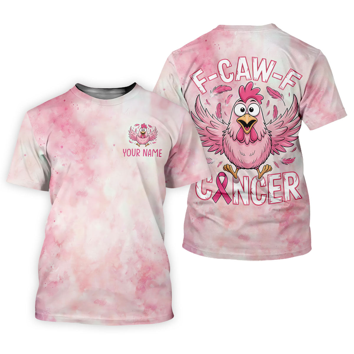 Custom F Caw F Breast Cancer Polo Shirt, Women’s Golf Polo, Printed Golf Shirt