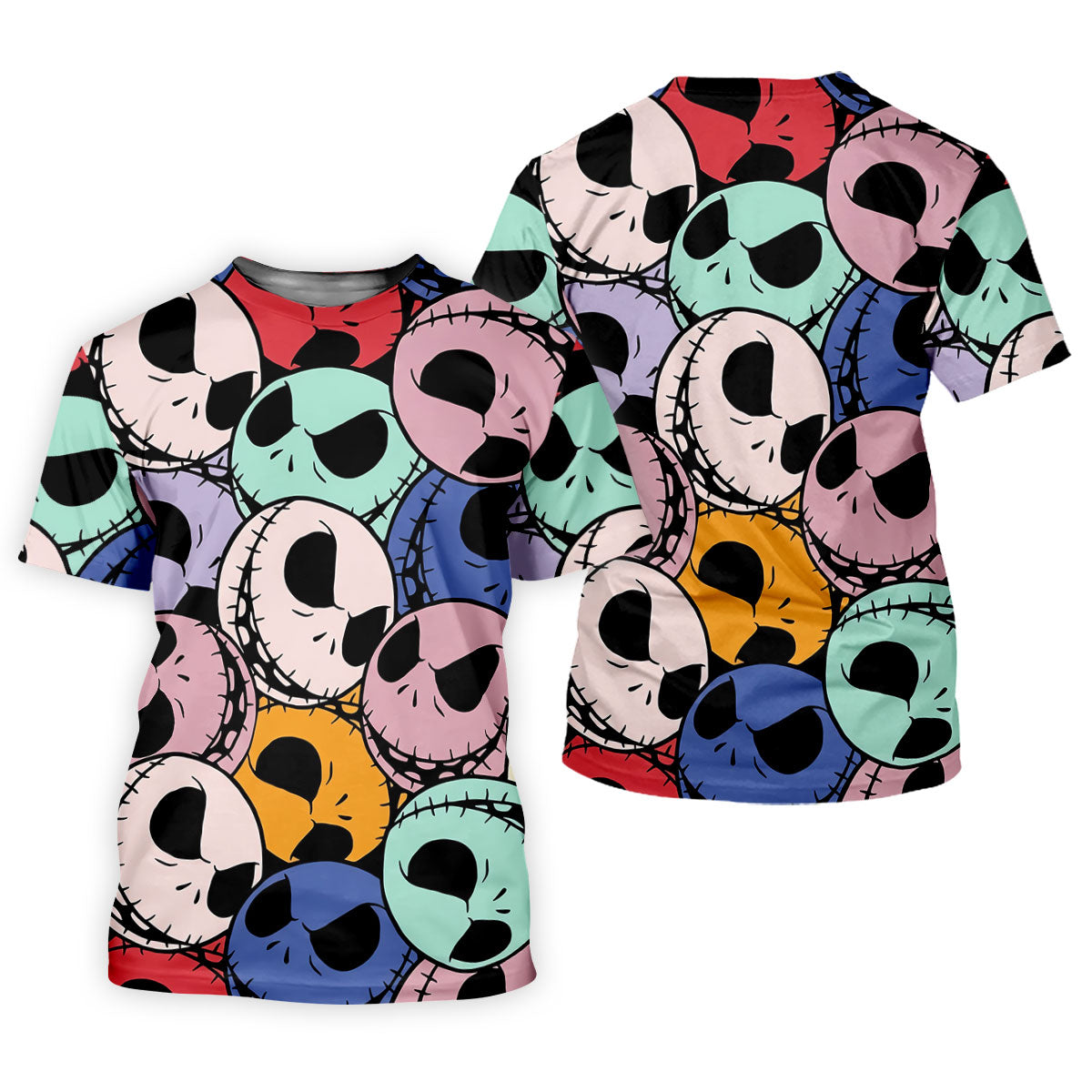 Colorful Cartoon Skull Halloween Golf Polo Shirt, Women’s Golf Polo, Ladies Golf Tops