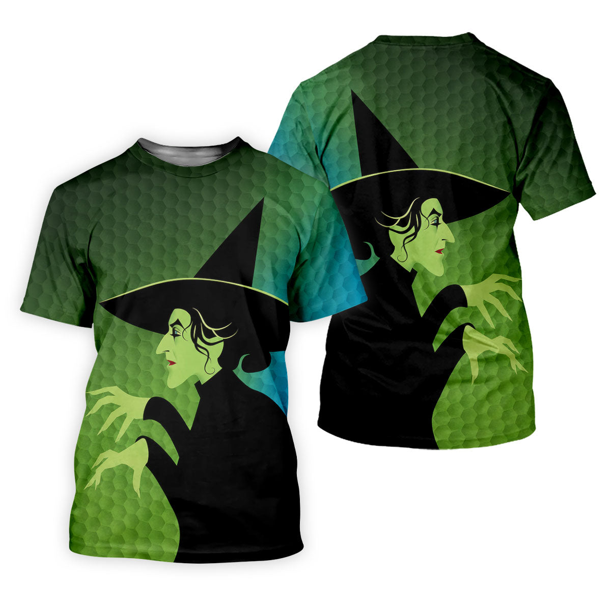 Green Witch Horror Character Halloween Golf Polo Shirt, Halloween Shirt, Mens Golf Polo