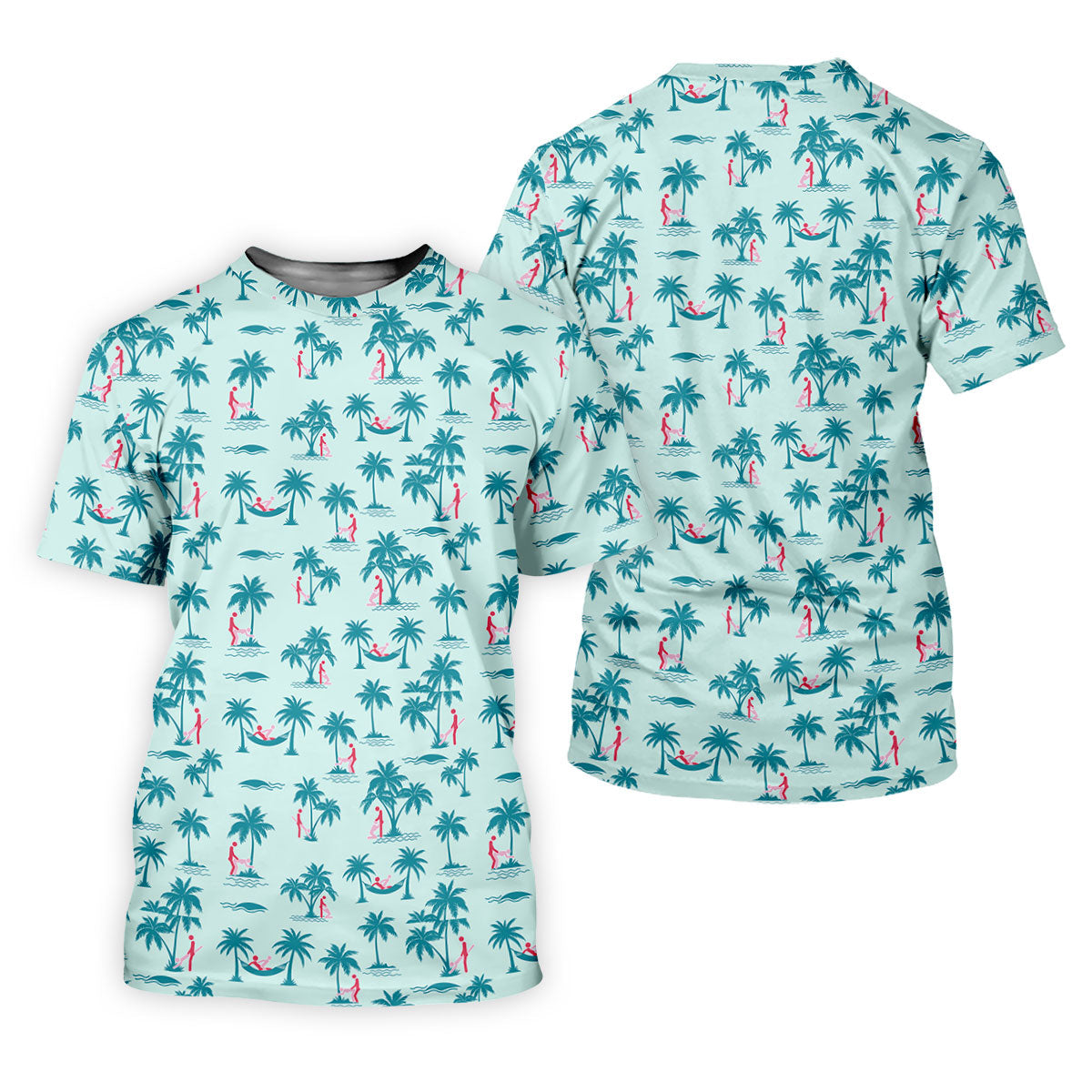 Tropical Beach Golf Paradise Polo Shirt, Ladies Golf Tops, Women's Golf Apparel