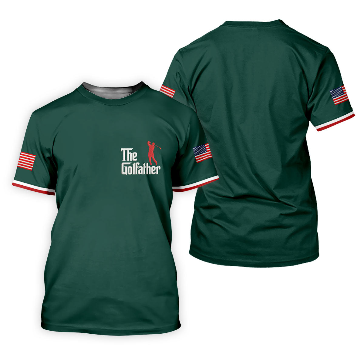 The Golfather Father's Day Golf Shirt, Men's Funny Golf Shirts, Golf Gift For Dad