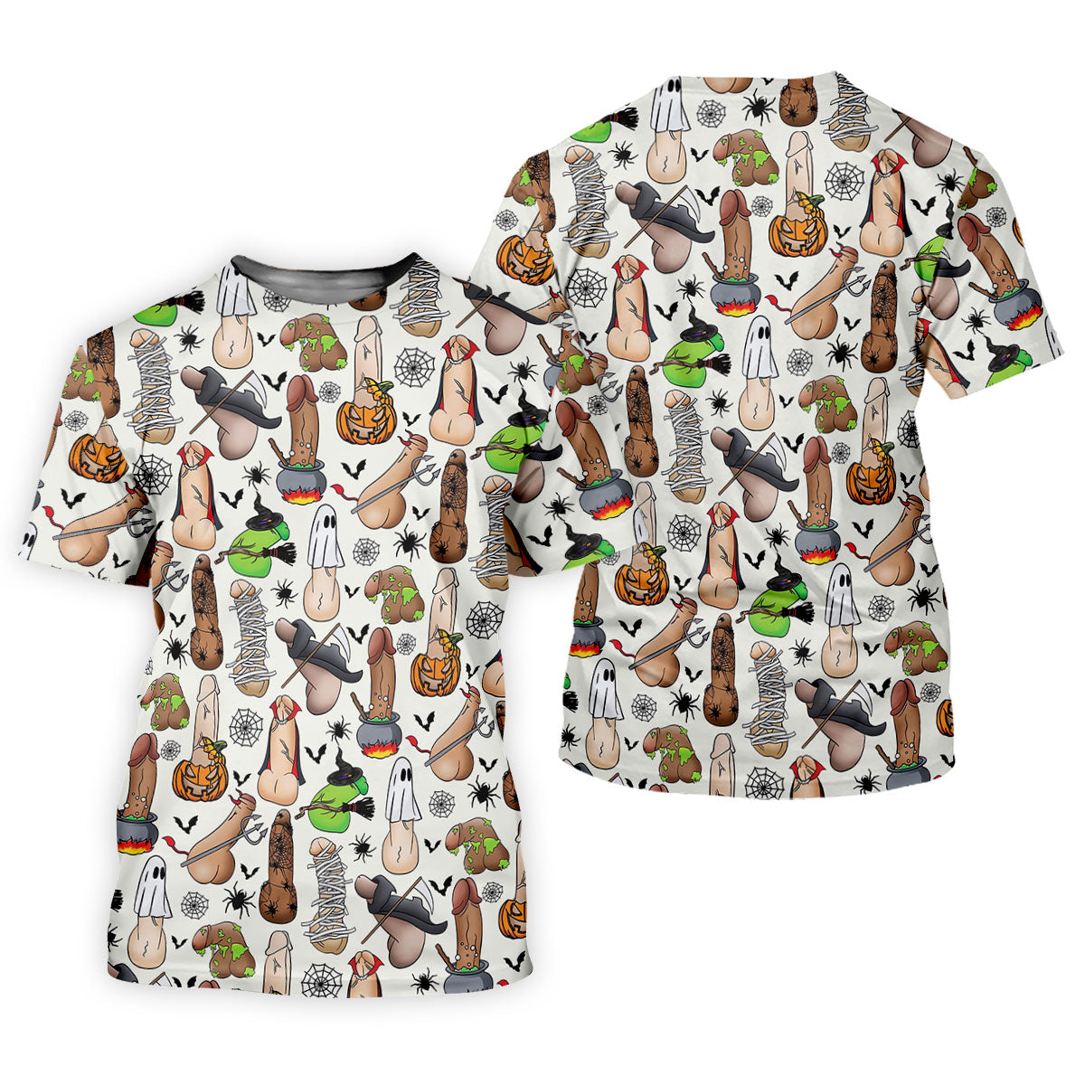 Funny Adult Halloween Pattern Golf Polo Shirt, Men's Golf Shirt, Hawaiian Golf Shirt