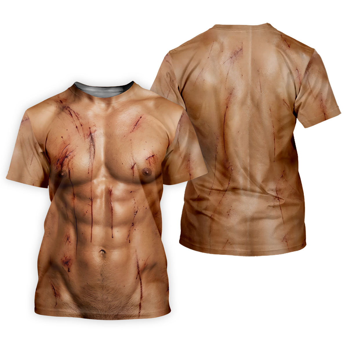 Scary Muscle Body Halloween Golf Shirt, Golf Polo Shirts For Men, Printed Golf Shirts