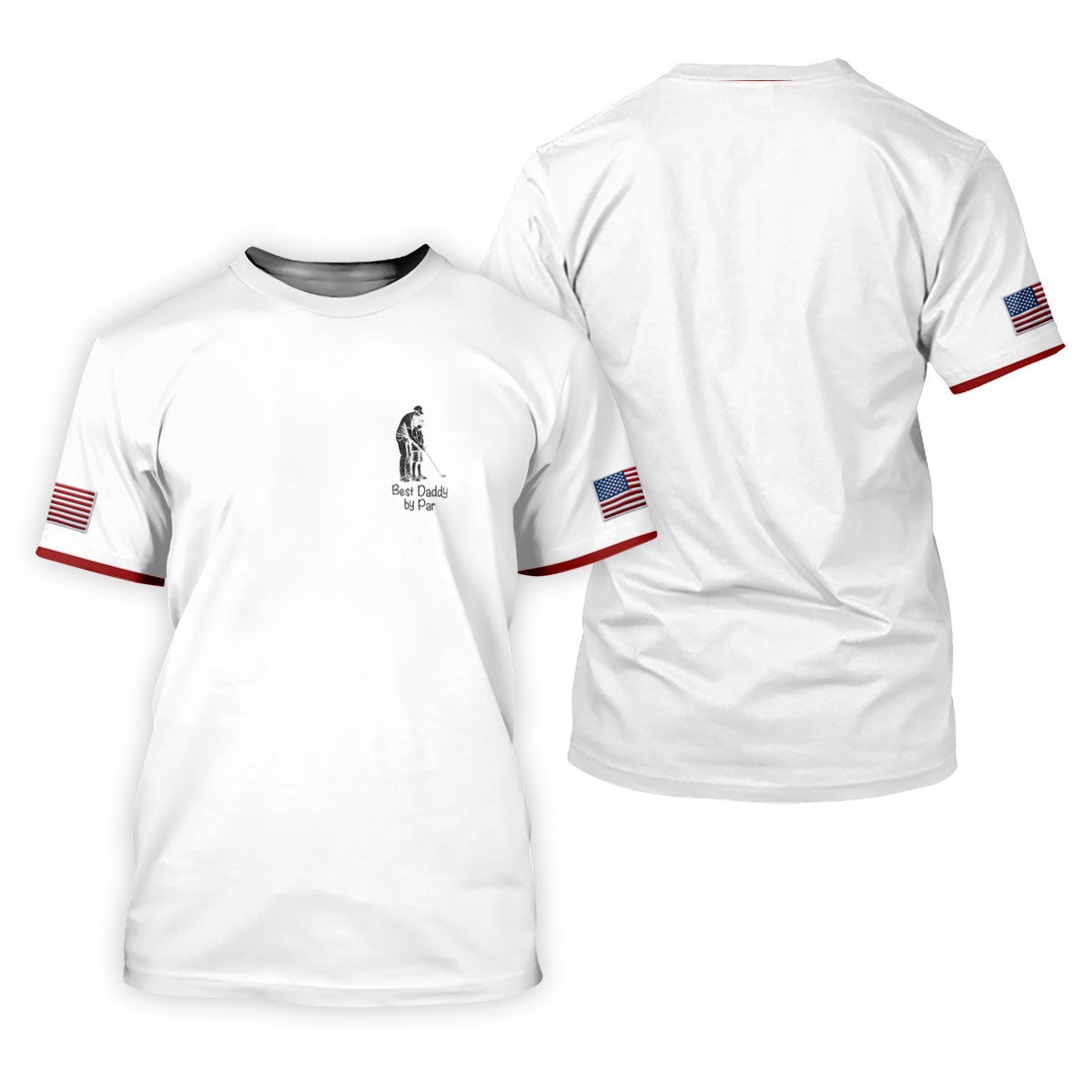 Best Dad Papa By Par Custom Photo Father's Day Golf Shirt, Golf Gift For Dad, Golf Polo For Men