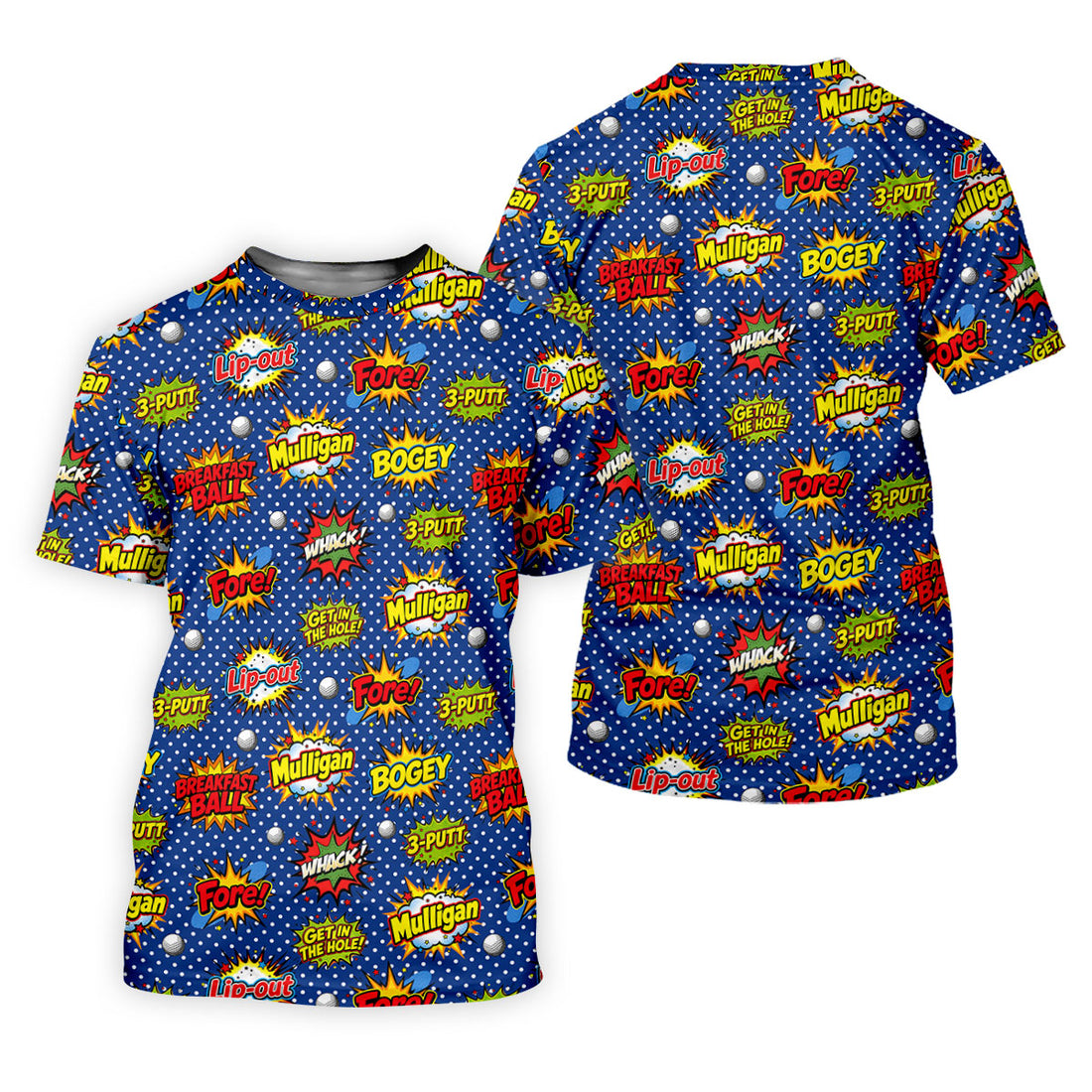 Funny Comic Pop Art Golf Shirt, Hawaiian Golf Shirt, Golf Shirts For Womens