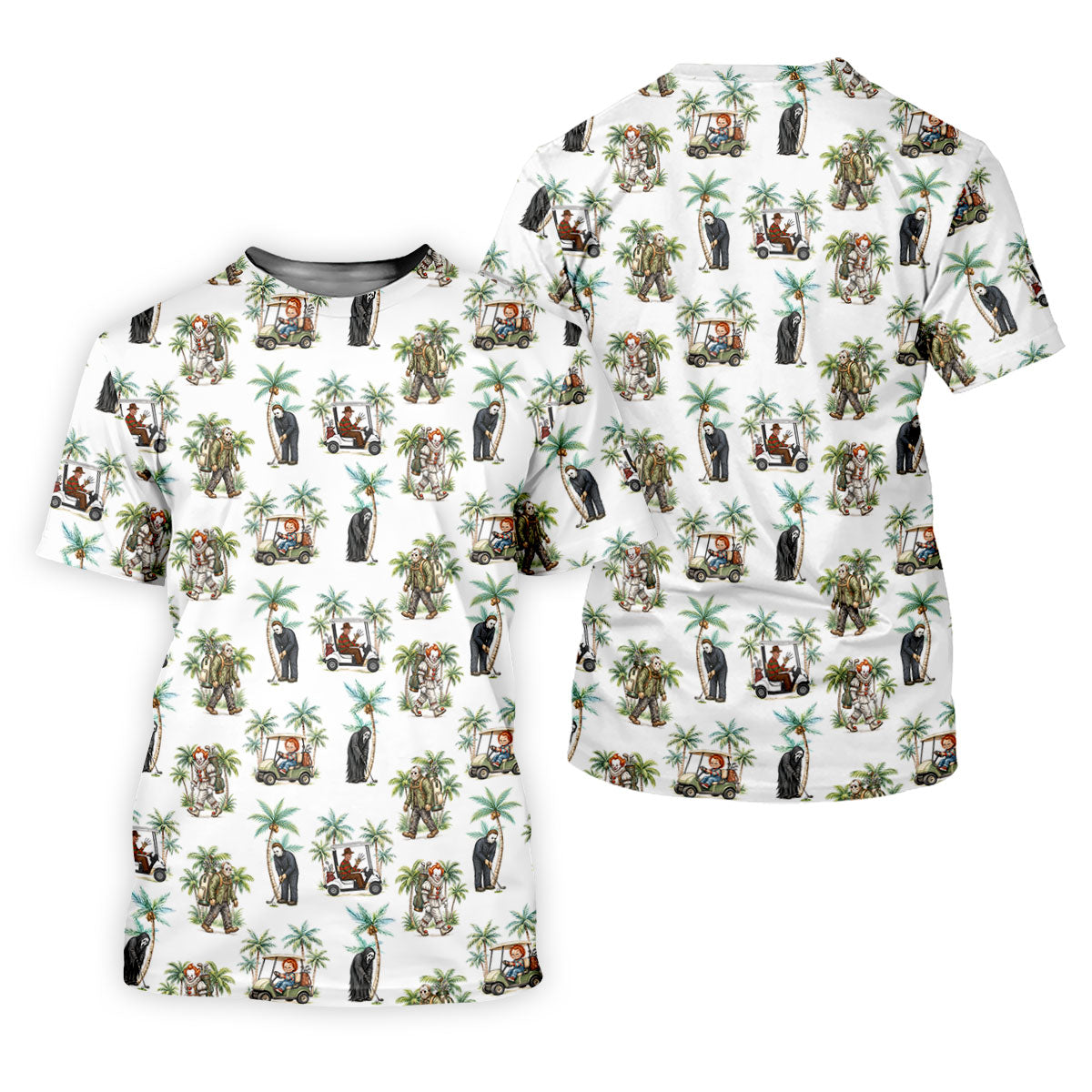 Tropical Horror Character Halloween Golf Shirt, Golf Polo For Women, Women's Golf Apparel