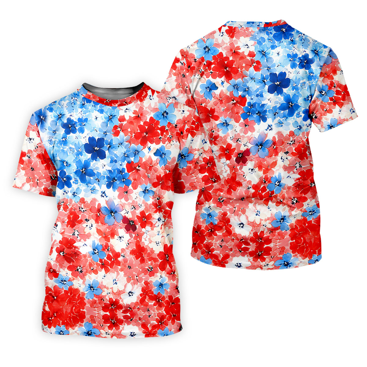 Red White Blue Hawaiian Golf Shirt, 250 Years Women's Golf Tops, Ladies Golf Shirts
