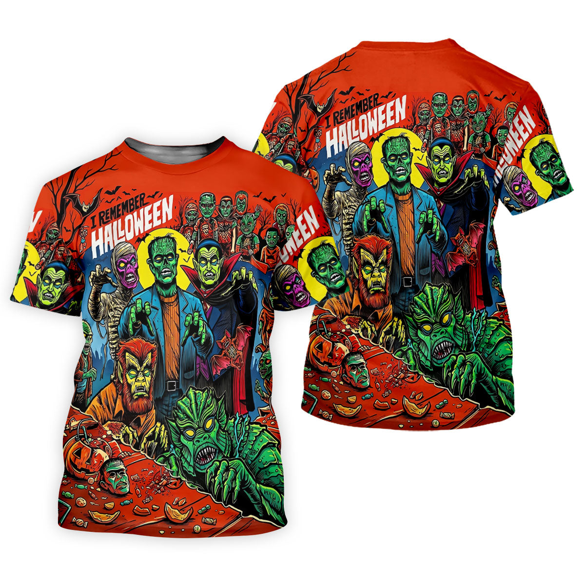 I Remember Halloween Classic Monster Golf Polo Shirt, Women's Golf Polo, Ladies Golf Shirts