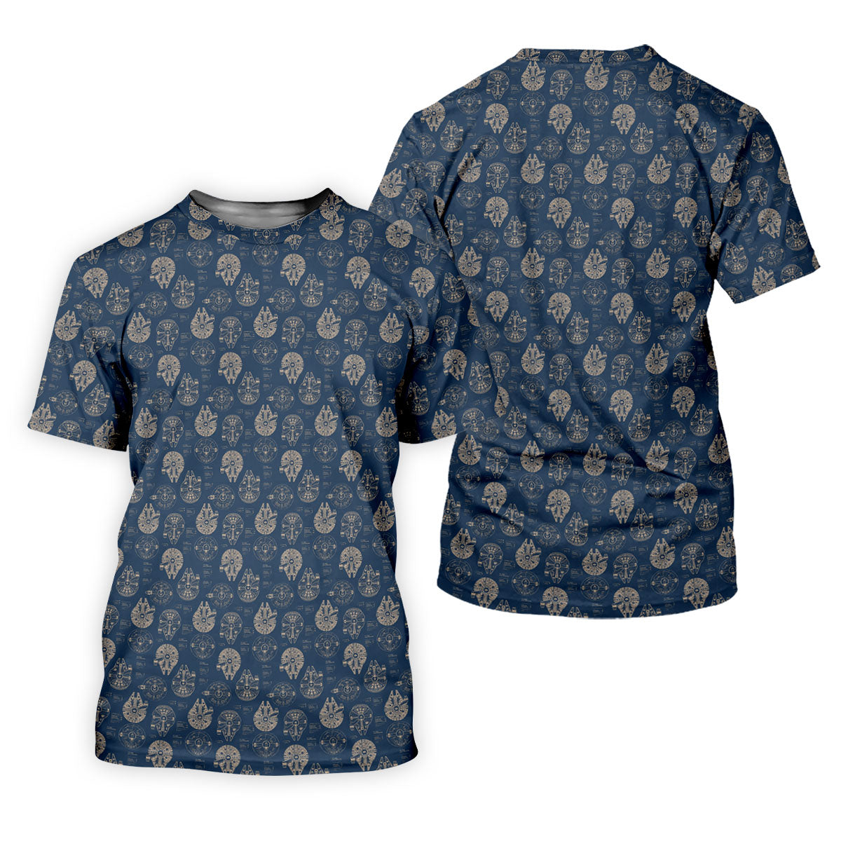 Vintage Spaceship Blueprint Halloween Golf Shirt, Halloween Costume Shirt, Women's Golf Polo