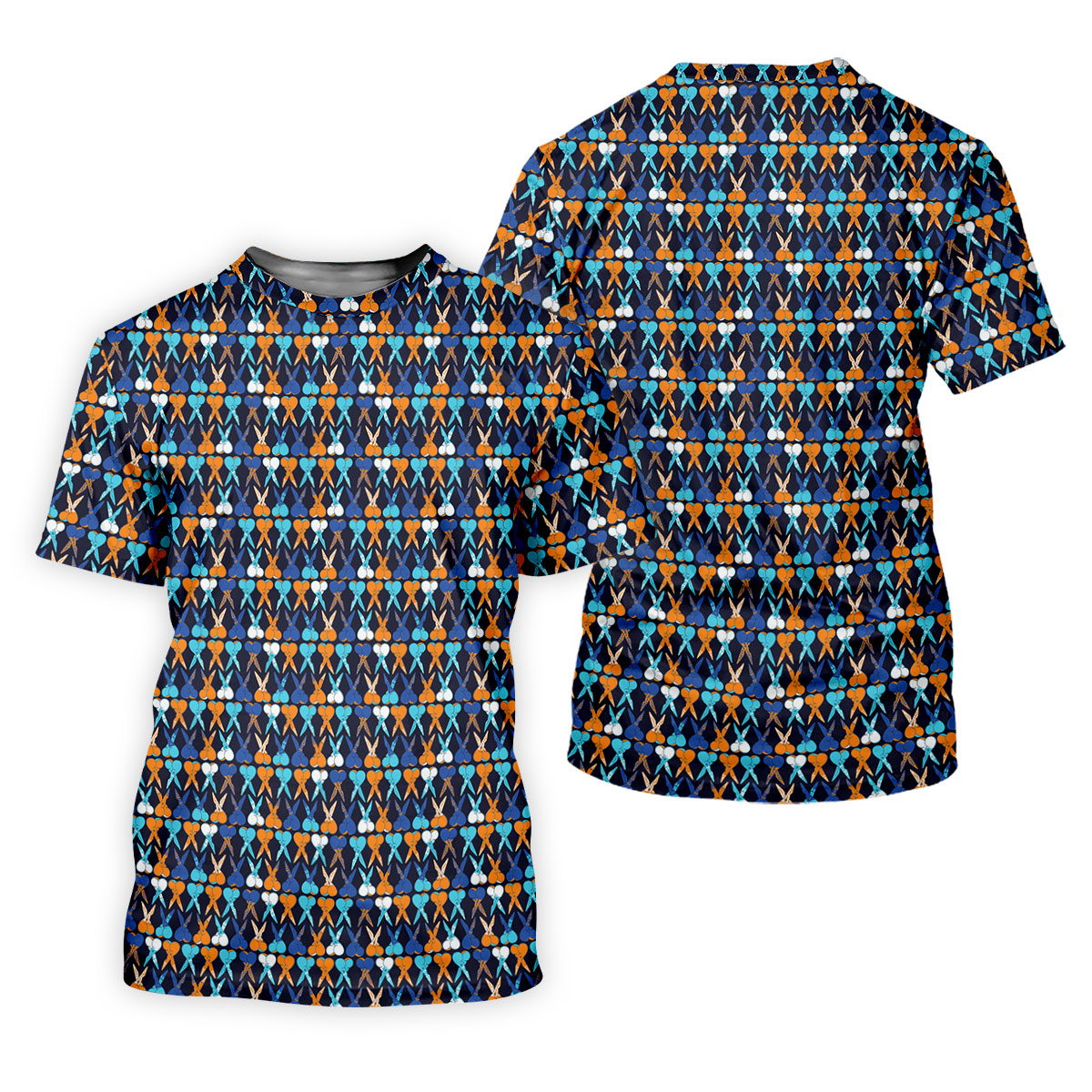Funny Scissors Pattern Golf Polo Shirt, Golf Polo Shirts For Men, Mens Golf Apparel