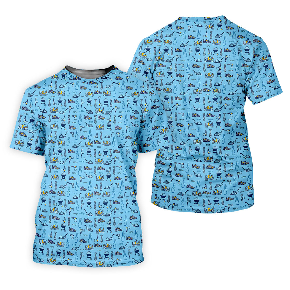 Dad Life Doodle Pattern Funny Golf Shirts, Father's Day Golf Shirt, Golf Gift For Dad