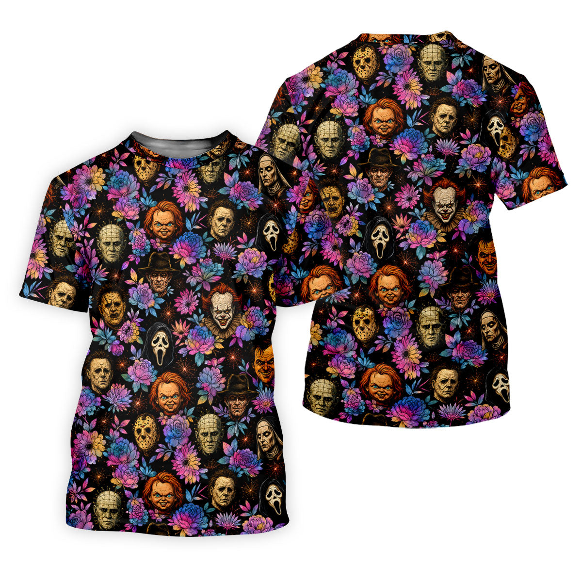 Floral Horror Character Halloween Golf Shirt, Golf Shirts For Women, Women's Golf Apparel