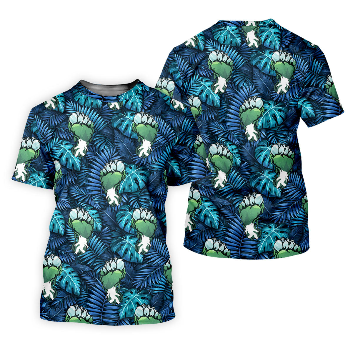 Funny Zombie Hulk Hand Tropical Golf Polo Shirt, Golf Shirts For Women, Women's Golf Apparel