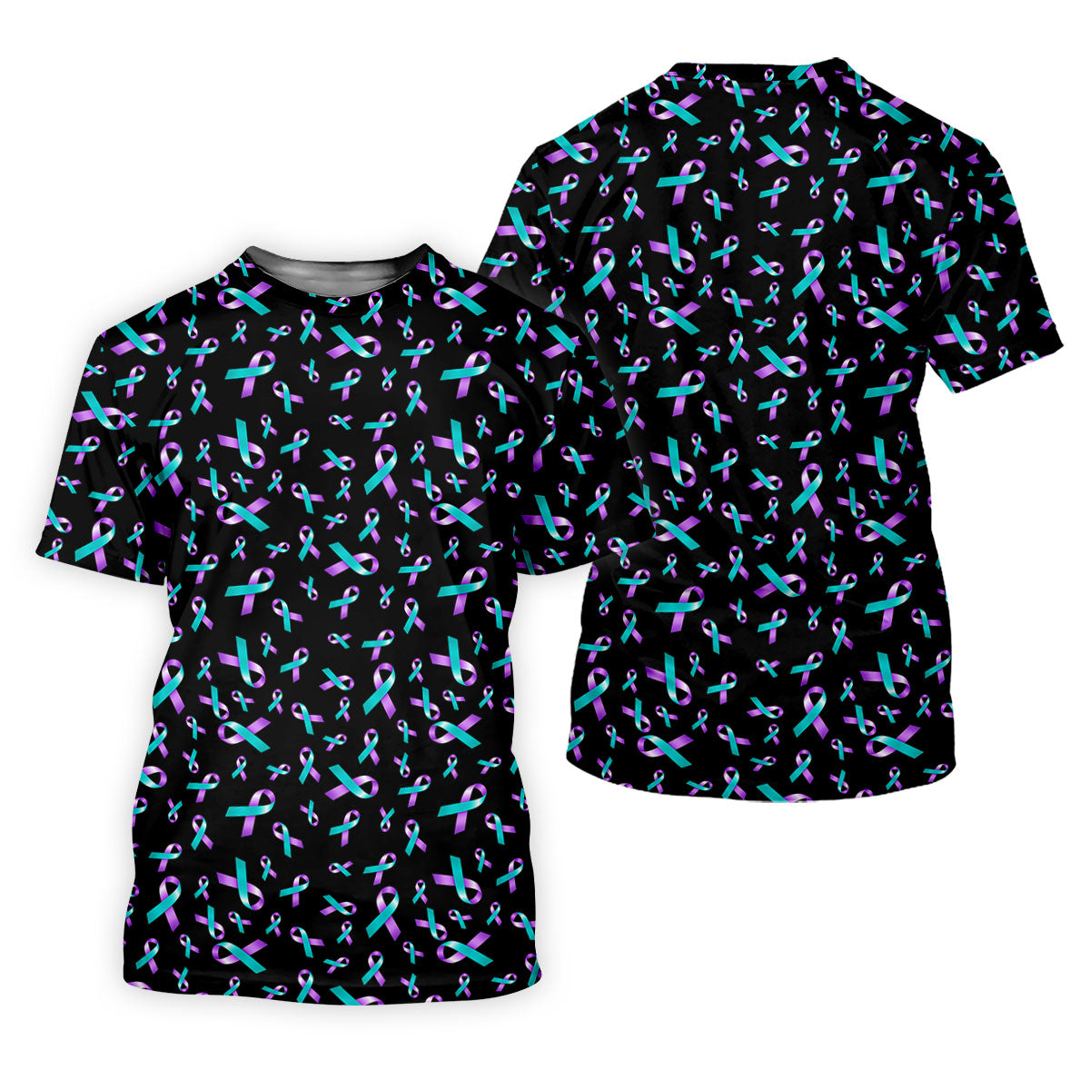 Suicide Prevention Awareness Ribbon Pattern Golf Polo Shirt, Women’s Golf Polo, Golf Shirts For Women