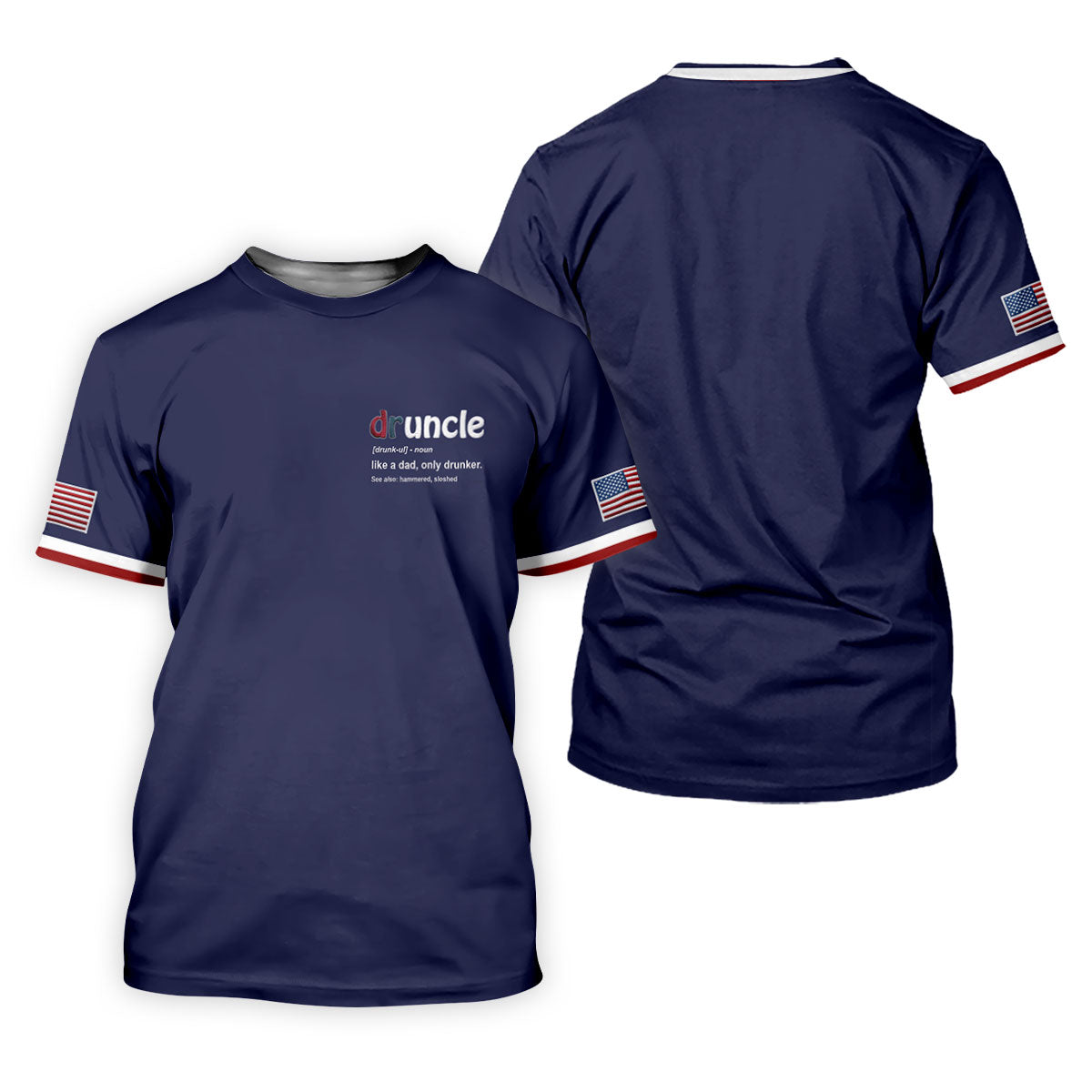 Druncle Like A Dad Only Drunker Father's Day Golf Shirt, Men's Funny Golf Shirts, Golf Gift For Dad