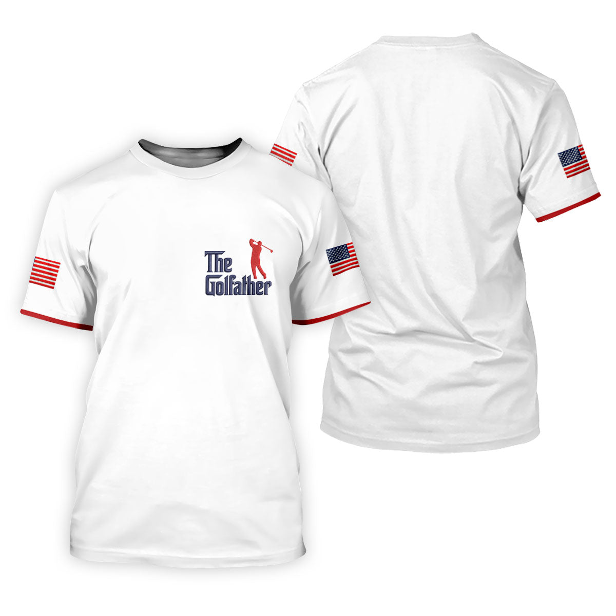 The Golfather Father's Day Golf Shirt, Men's Funny Golf Shirts, Golf Gift For Dad