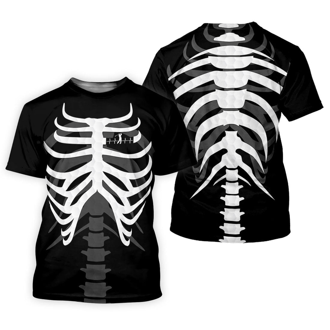 X-Ray Skeleton Rib Cage Halloween Golf Polo Shirt, Women’s Golf Polo, Ladies Golf Shirts