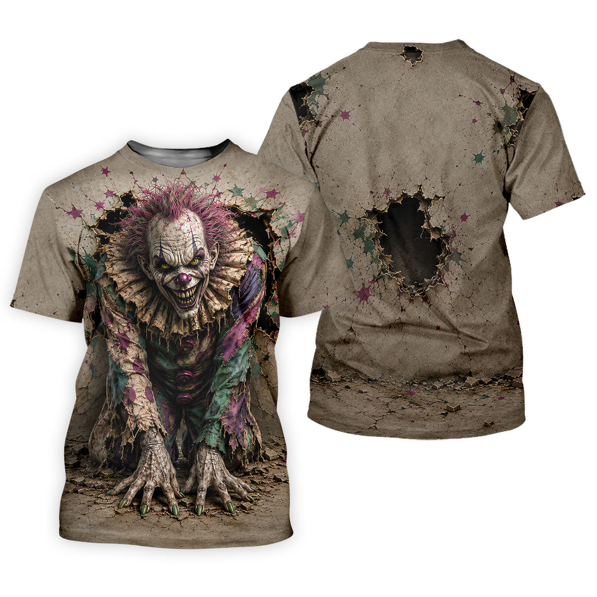 Halloween Purple Horror Character Golf Shirt, Women's Golf Apparel, Printed Golf Shirt