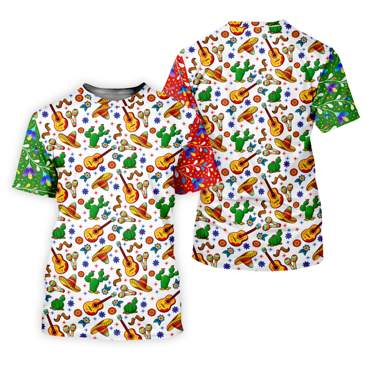 Mexican Party Seamless Pattern Ladies Golf Tops, Cinco De Mayo Celebration Golf Shirt For Women