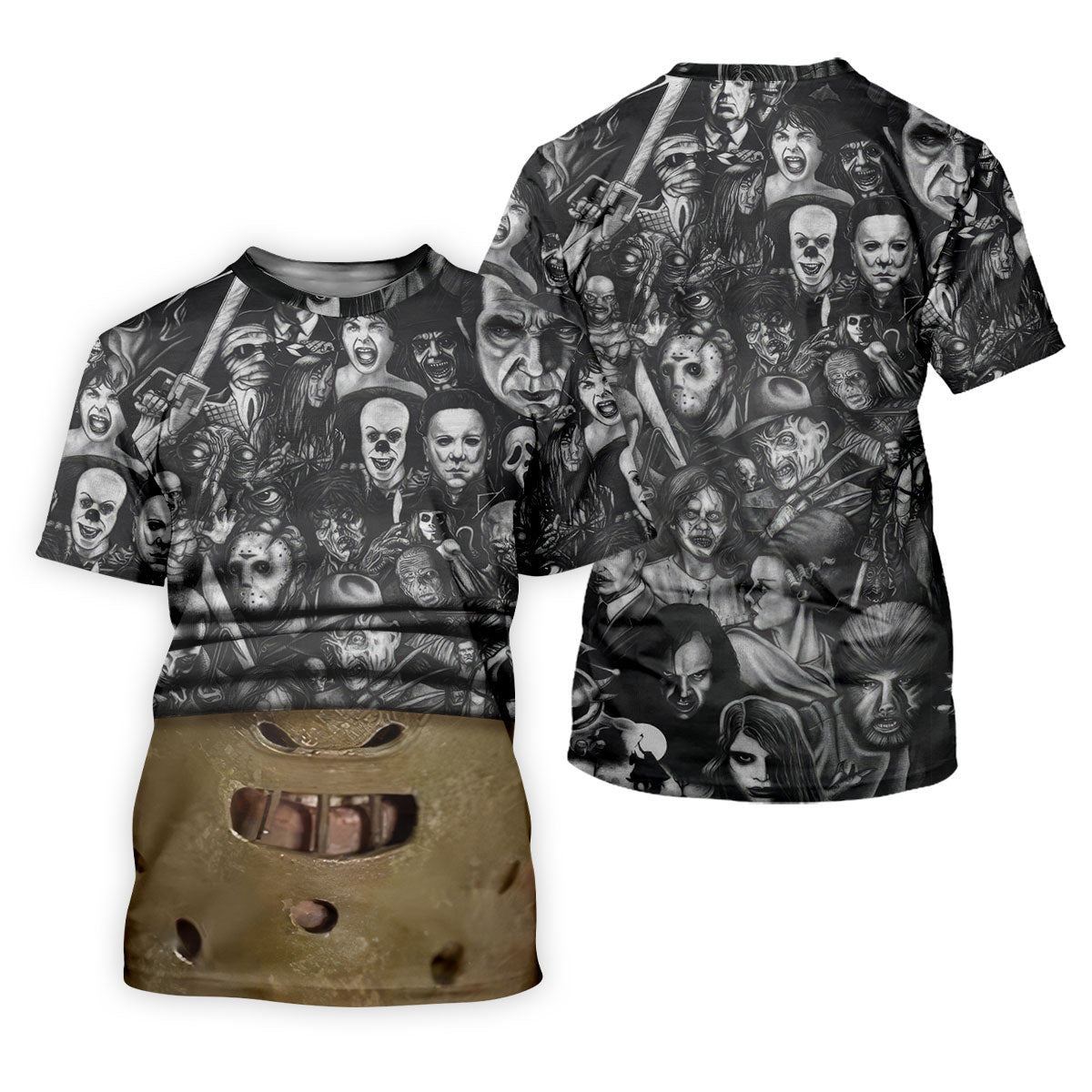 Muzzle Mask Horror Character Halloween Polo Shirt, Mens Golf Shirts, Golf Apparel For Men
