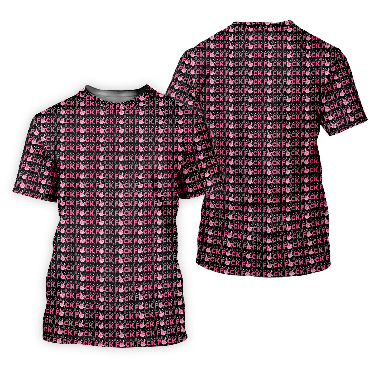 Fuck Breast Cancer Pink Ribbon Golf Polo Shirt, Women’s Golf Tops, Golf Shirts For Women