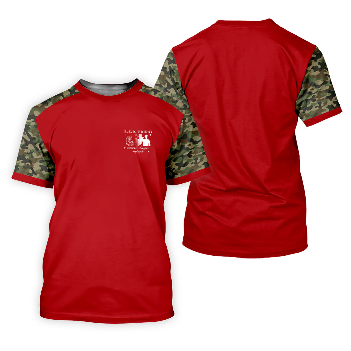 RED Friday Camo Red Patriotic 4th Of July Golf Shirt, 250th Anniversary Golf Shirt For Women