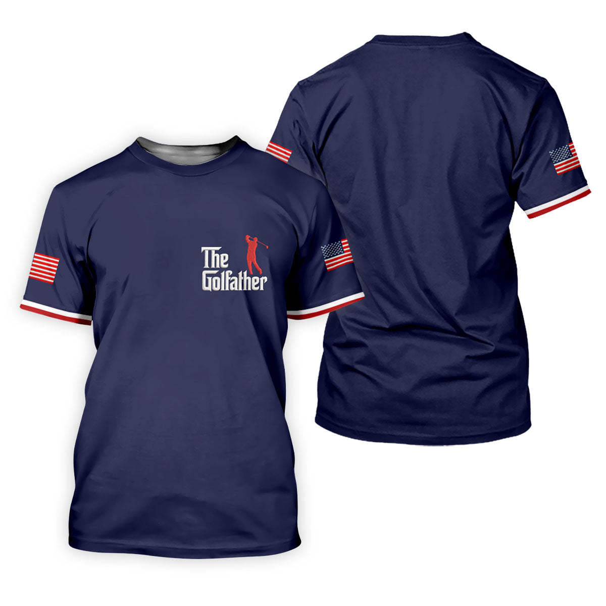 The Golfather Father's Day Golf Shirt, Men's Funny Golf Shirts, Golf Gift For Dad