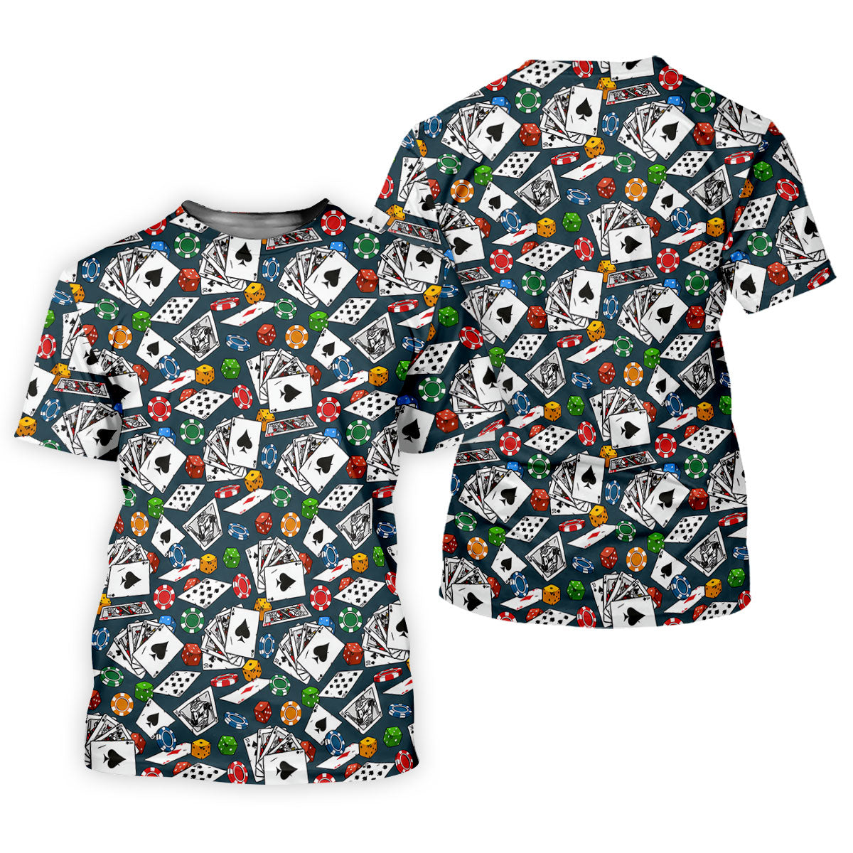 Poker Blackjack Hawaiian Golf Shirt, Playing Card Pattern Women's Golf Tops, Ladies Golf Shirts